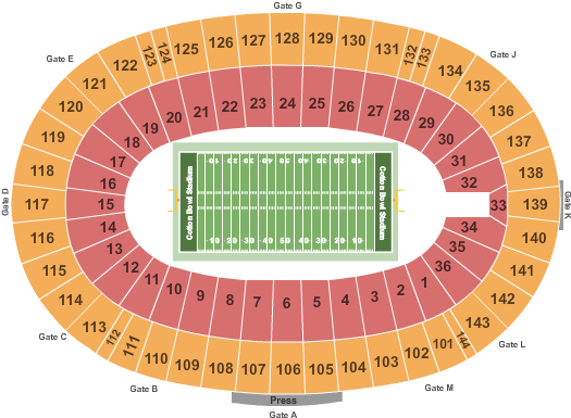 Cotton Bowl Stadium Red River Seating Chart